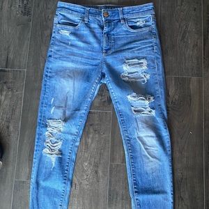 American Eagle ripped jeans.